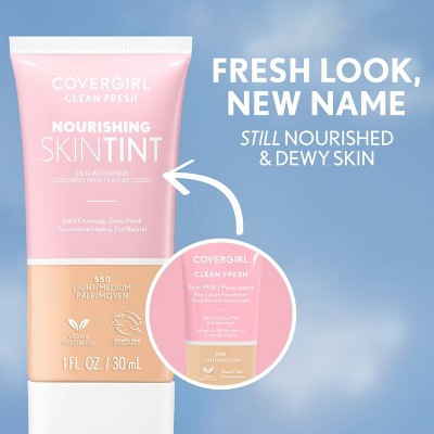 COVERGIRL Clean Fresh Skin Milk Foundation Dewy Finish 520 Fair 1 fl oz - New