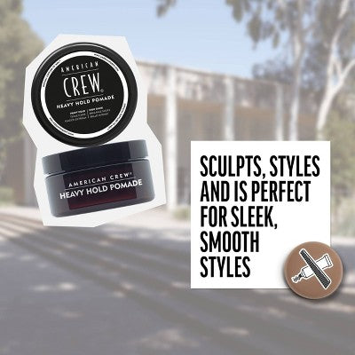 American Crew Men's Styling Heavy Hold and High Shine Hair Pomade Gel 3oz - New