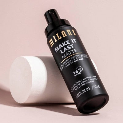 Milani Make It Last Matte Finish Charcoal Setting Spray 2.03 fl oz - New