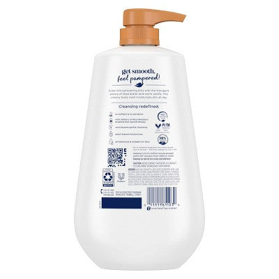 Dove Pamper Body Wash Pump Shea Butter & Vanilla 24hr Lotion-Soft Skin 30.6 fl oz - New