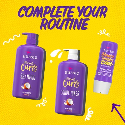 Aussie 3 Minutes Miracle Curls Detangling Deep Conditioner  8 fl oz - New