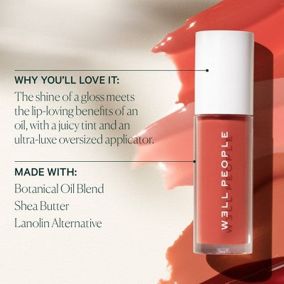 Well People Lush Lip Tinted Oil Cherry Blossom 0.14 fl oz - Imperfect Box