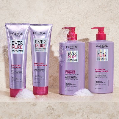 L'Oreal Paris EverPure Moisture Rosemary Oil Shampoo for Dry Hair 23 fl oz - Imperfect Container
