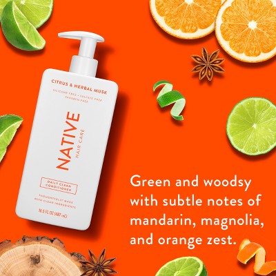Native Citrus & Herbal Musk Daily Conditioner for Men & Women 16.5 fl oz - Imperfect Container