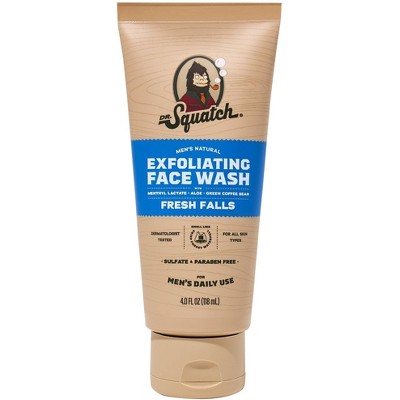 DR. SQUATCH Men's Natural  Face Wash Fresh Falls 4oz - New