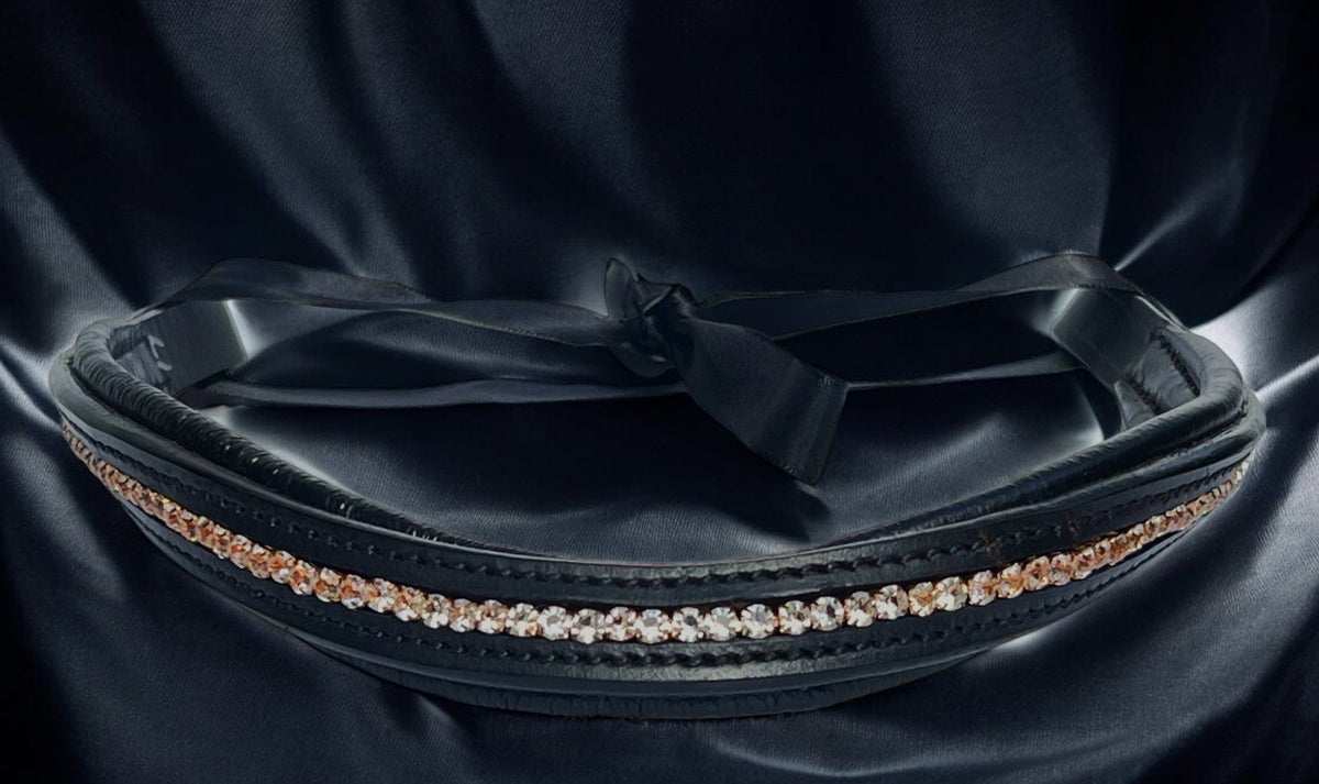 Hint of Rose Gold Browband (17")
