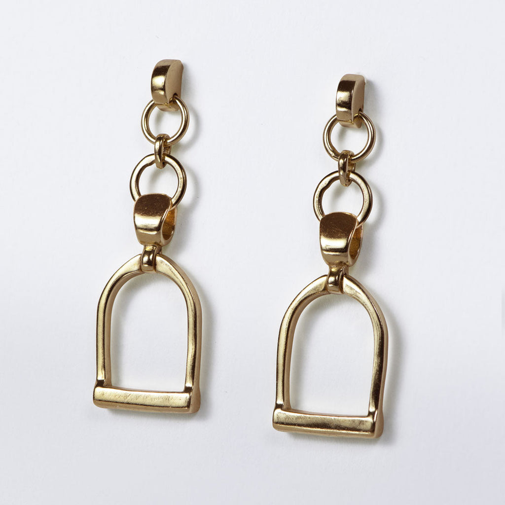 Cortina - Cuban Chain Horse Stirrup Bracelet in Gold