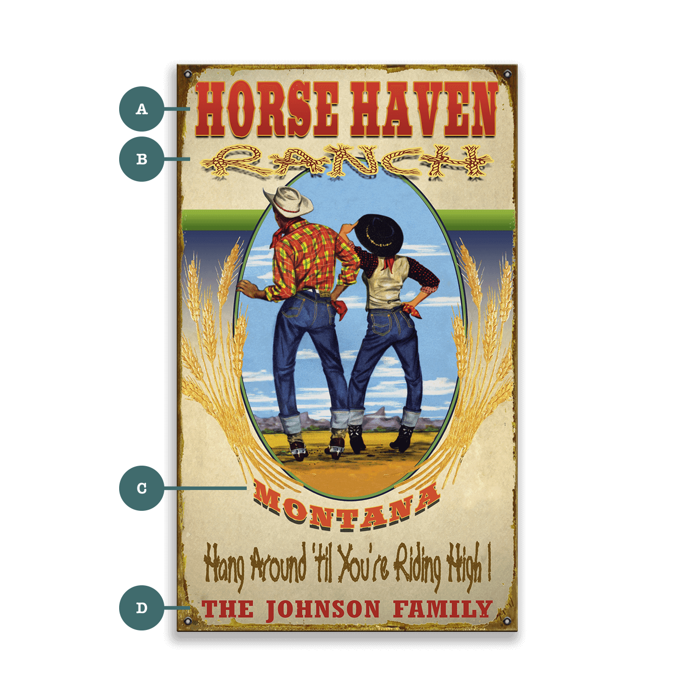 Riding High - Wood & Metal Wall Art