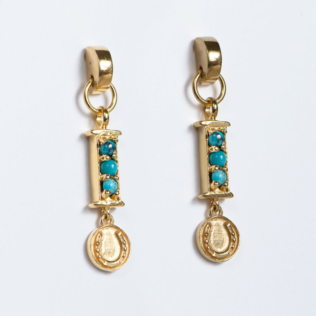 Prism - Turquoise Horseshoe Coin Earring