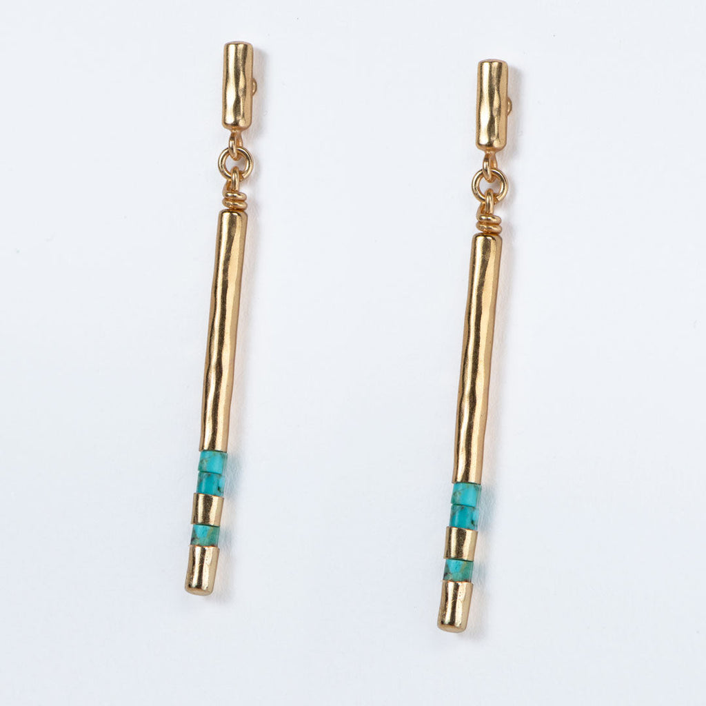 Prism - Turquoise Horseshoe Coin Earring