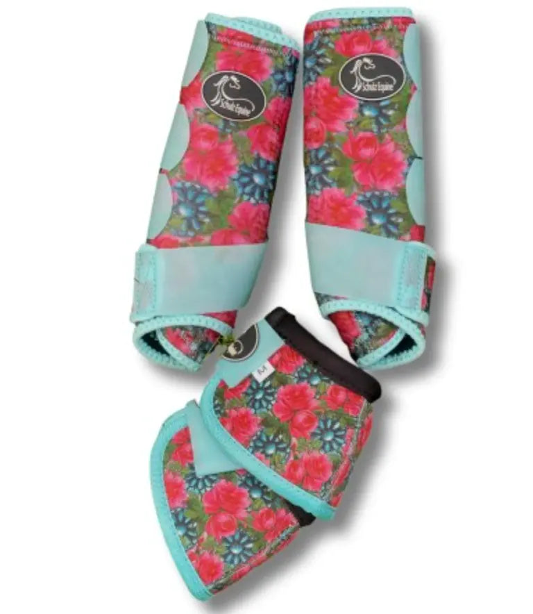 Turquoise Floral AirFlow Sports Boots- 2 Pack