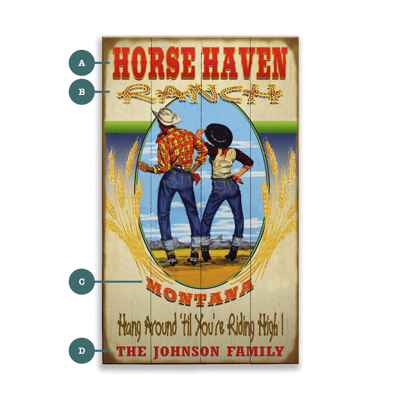Riding High - Wood & Metal Wall Art