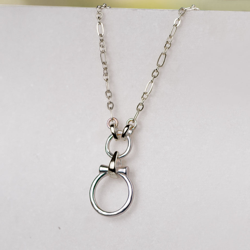 Aikon - Equestrian Horse Bit Necklace in Silver