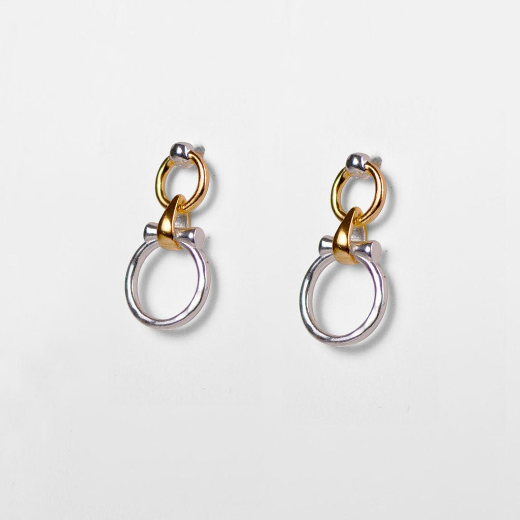 Aikon - Horse Bit Equestrian Earring Two Tone