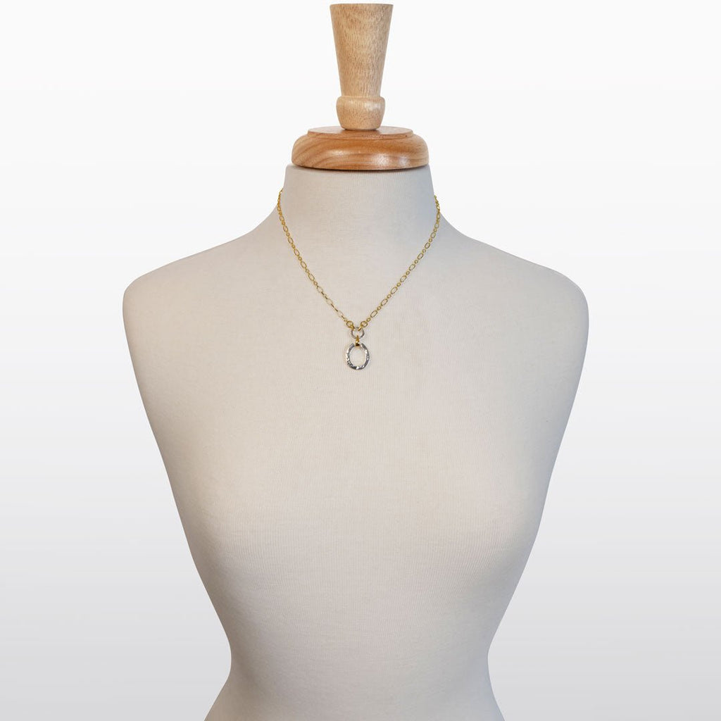 Aikon - Two Tone Equestrian Horse Bit Necklace