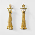 Aria - Chain Tassel Horse Bit Equestrian Earring in Gold