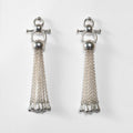 Aria - Chain Tassel Horse Bit Equestrian Earring in Silver