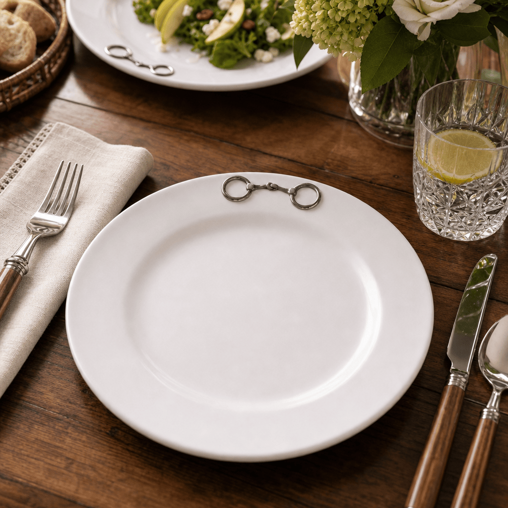 Equestrian Bit Melamine Lunch Plates - Set of 4