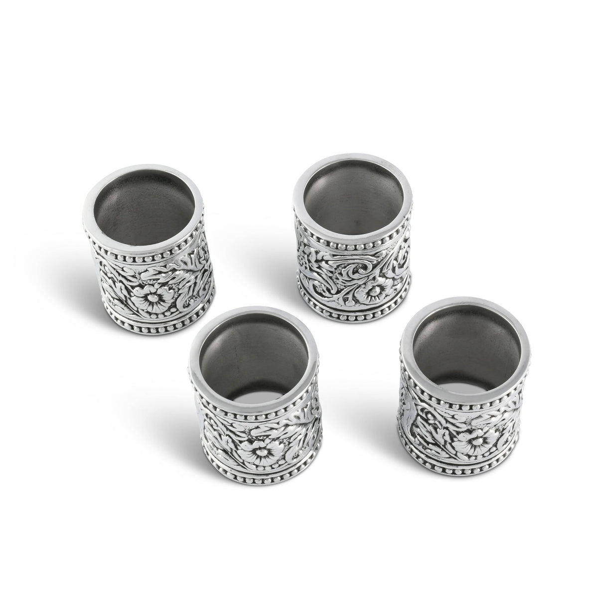 Concho Pattern Napkin Rings Set of 4