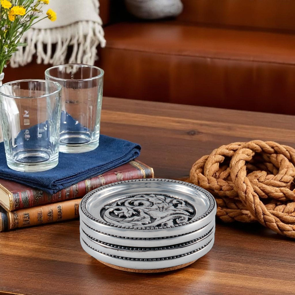 Concho Western Drink Coaster Set of 4