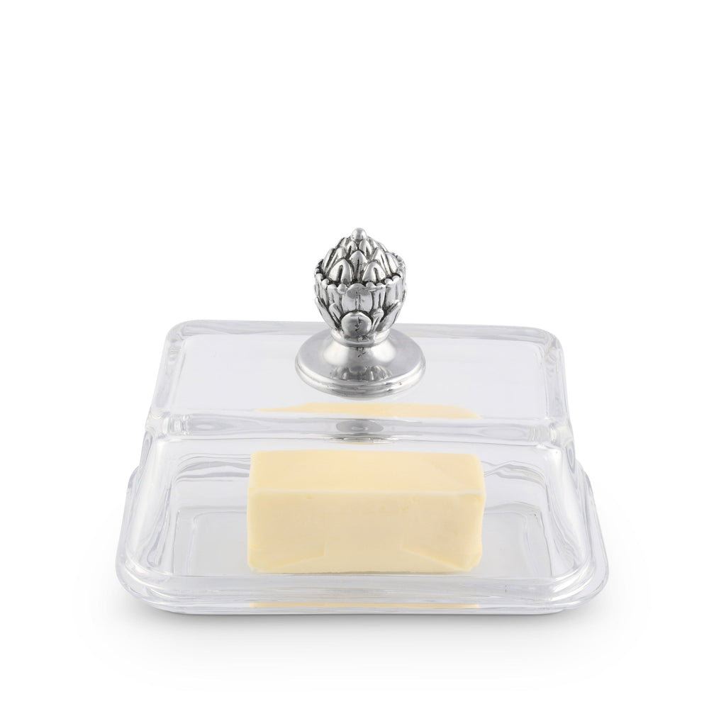 Glass Butter Dish - Concho