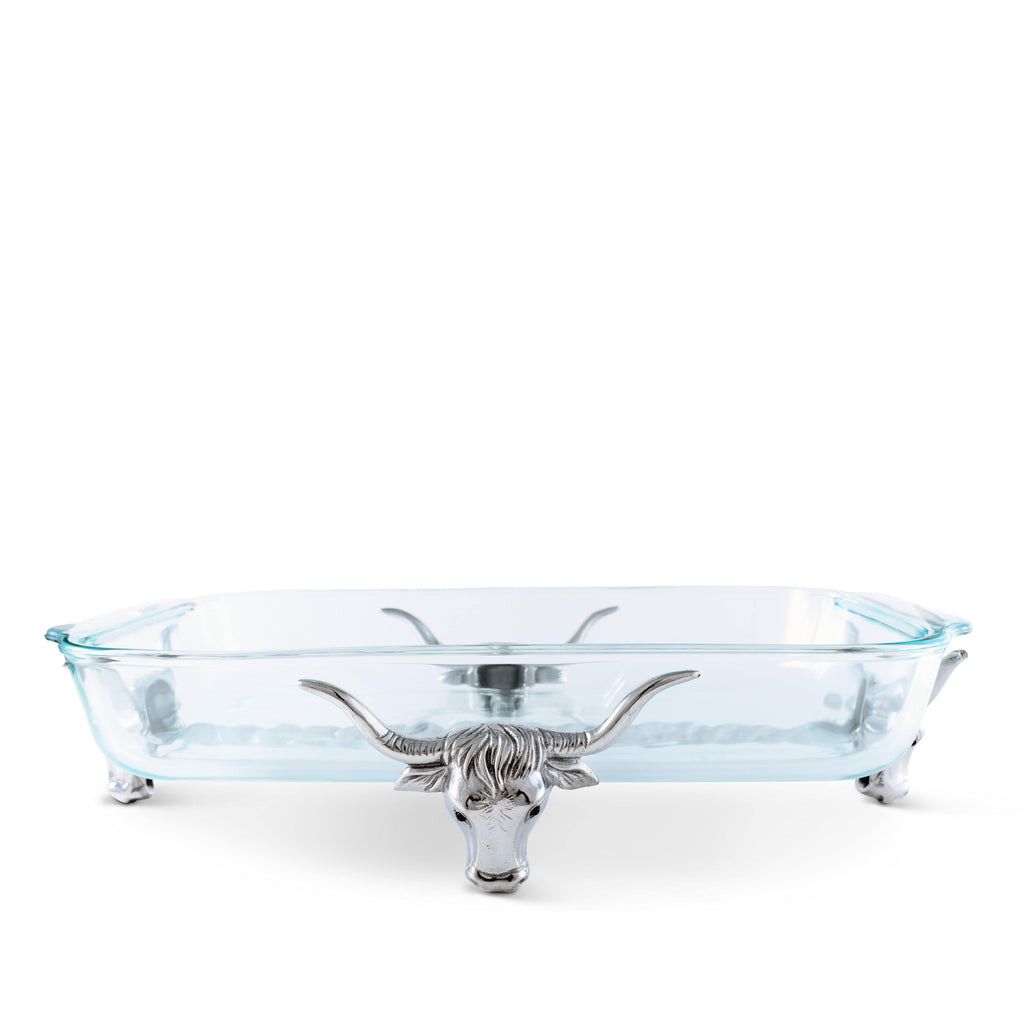 Long Horn Steer Pyrex Holder 3qt