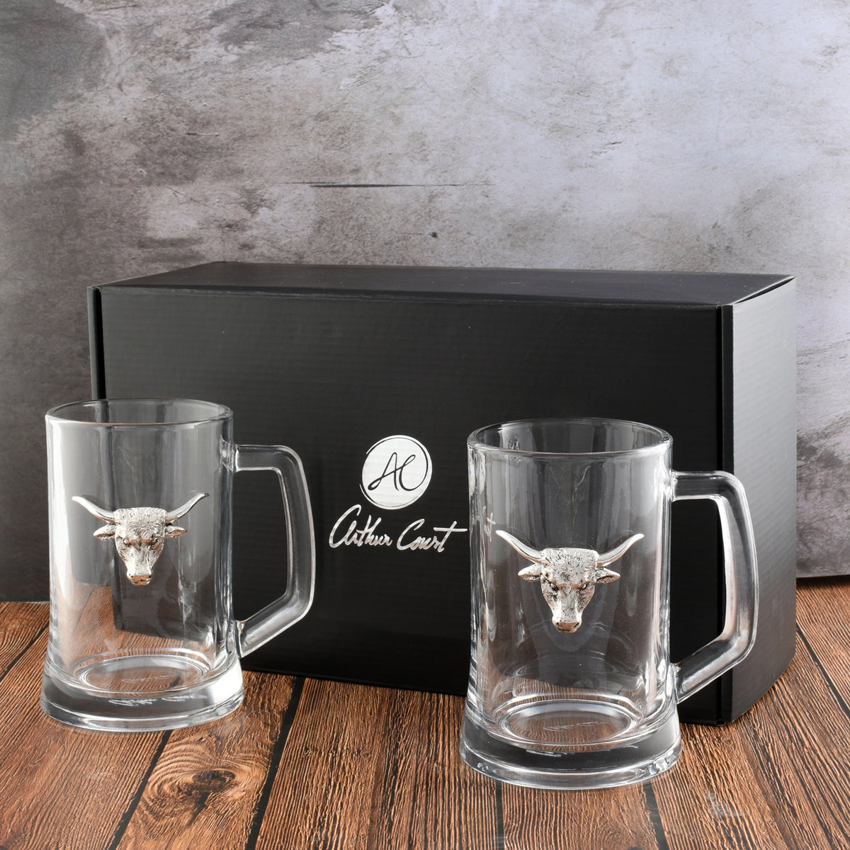 Longhorn Beer Mugs - Set of 2