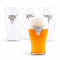 Longhorn Beer Pint Glasses - Set of 4