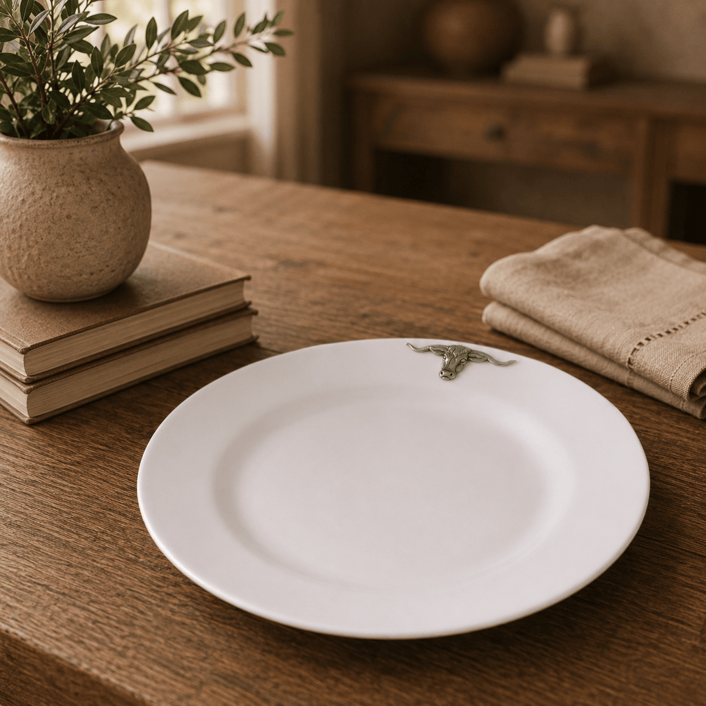 Longhorn Melamine Lunch Plates - Set of 4