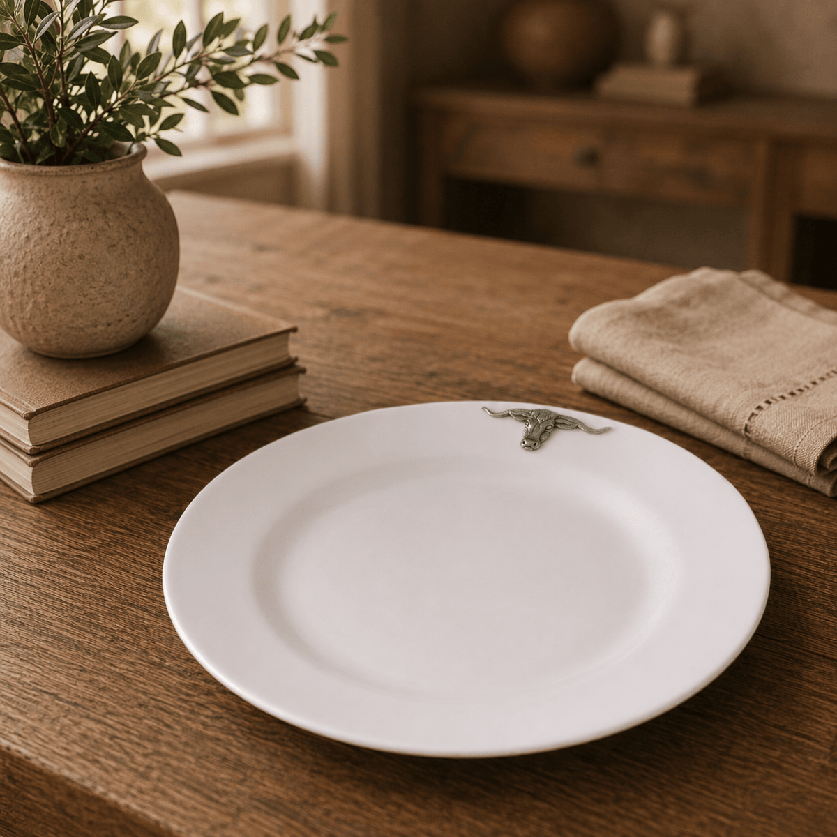 Longhorn Melamine Lunch Plates - Set of 4