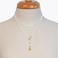Aurora - Moonstone & Gold Horseshoe Coin Strand Necklace