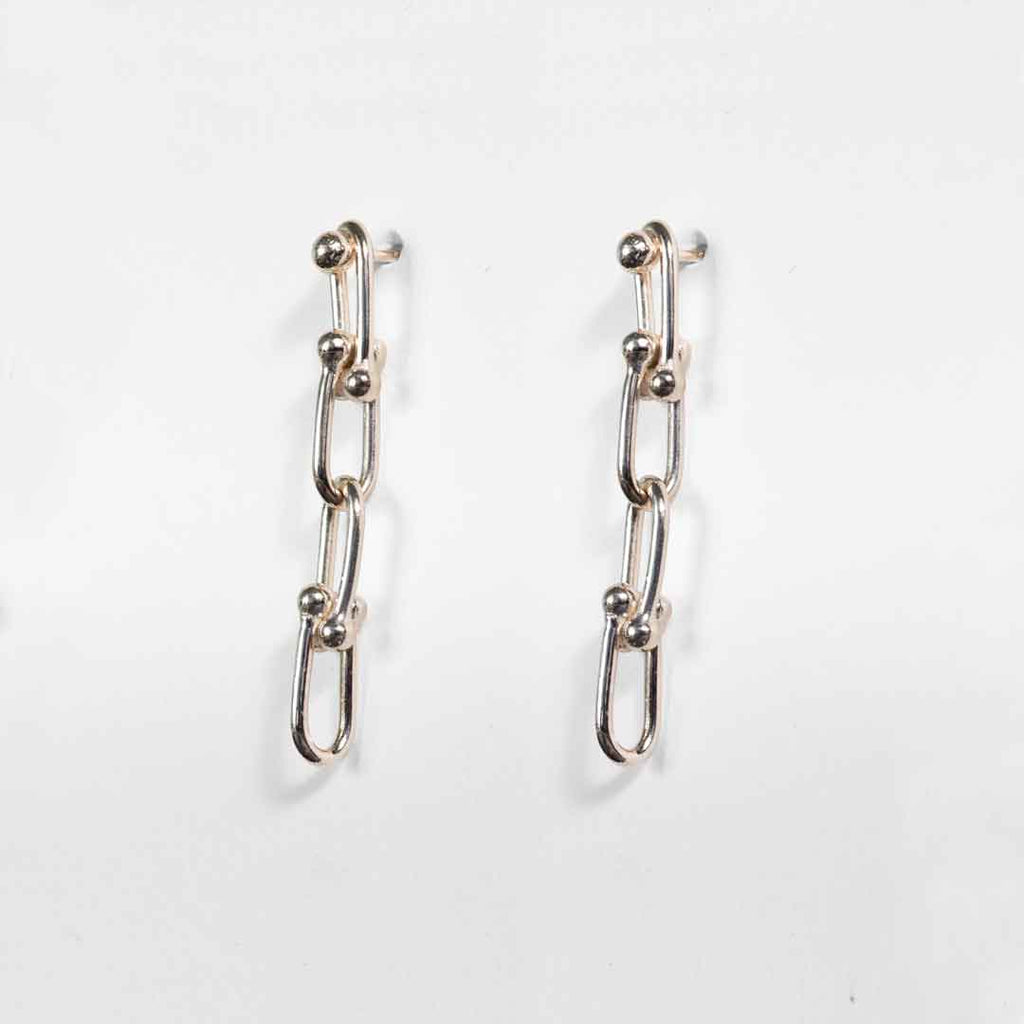 Bellamy - Horseshoe Link Equestrian Necklace in Silver