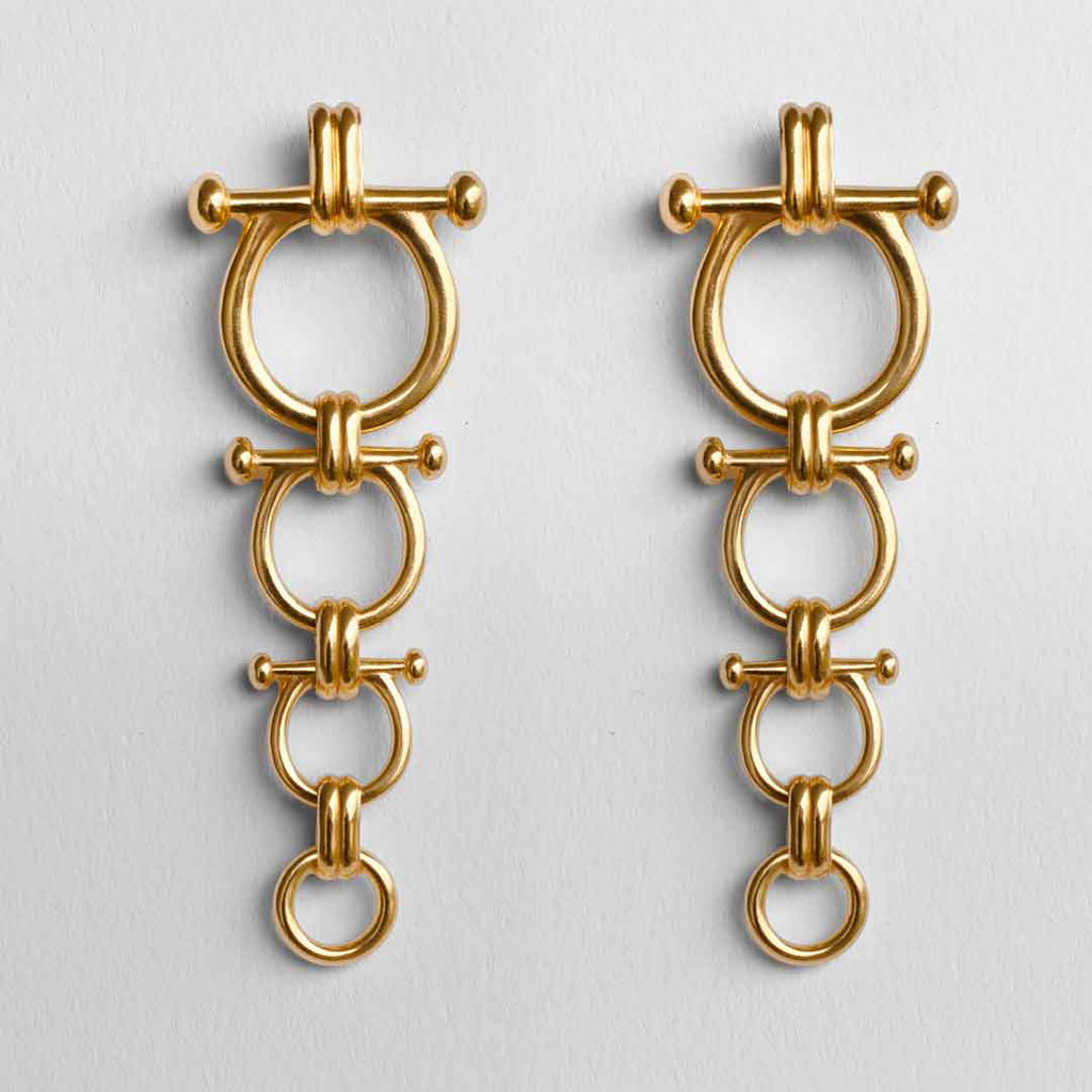 Bocara - Horse Bit Equestrian Earring in Gold