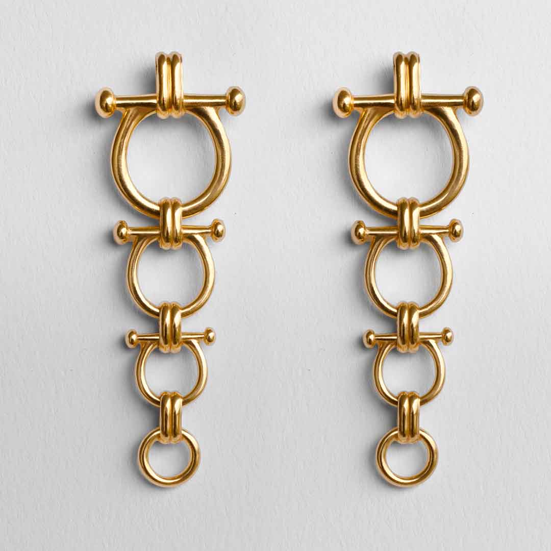 Bocara - Horse Bit Equestrian Earring in Gold
