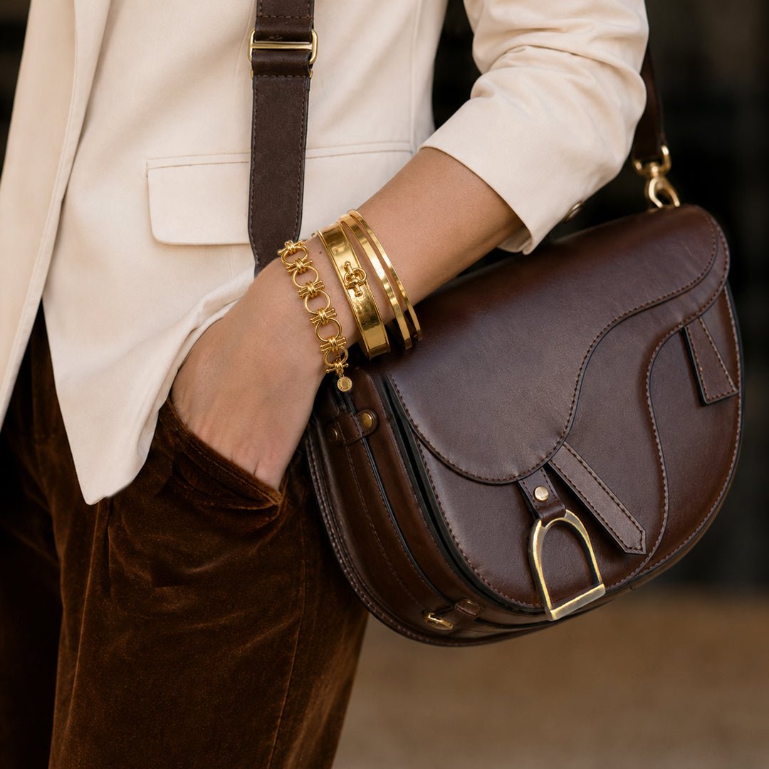 Bocara - Horse Bit Equestrian Link Bracelet in Gold