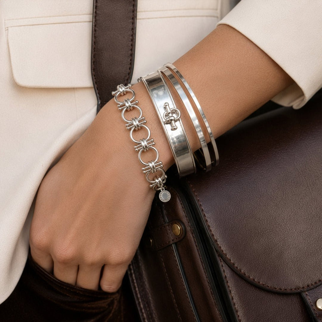 Bocara - Horse Bit Equestrian Link Bracelet in Silver