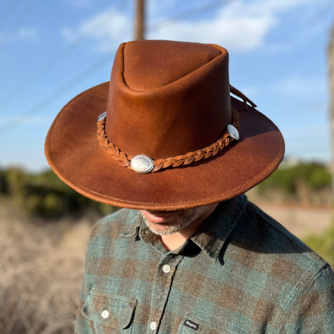 Canyons Leather Rancher Hat - Brown