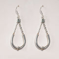 Calista - Sterling Silver Bosal Horseshoe Earring on Beaded Chain