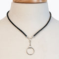 Camden - Leather & Silver Equestrian Horse Bit Necklace