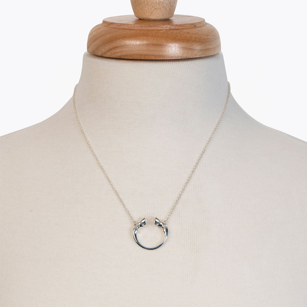 Cavallo - Horseshoe Equestrian Necklace in Silver