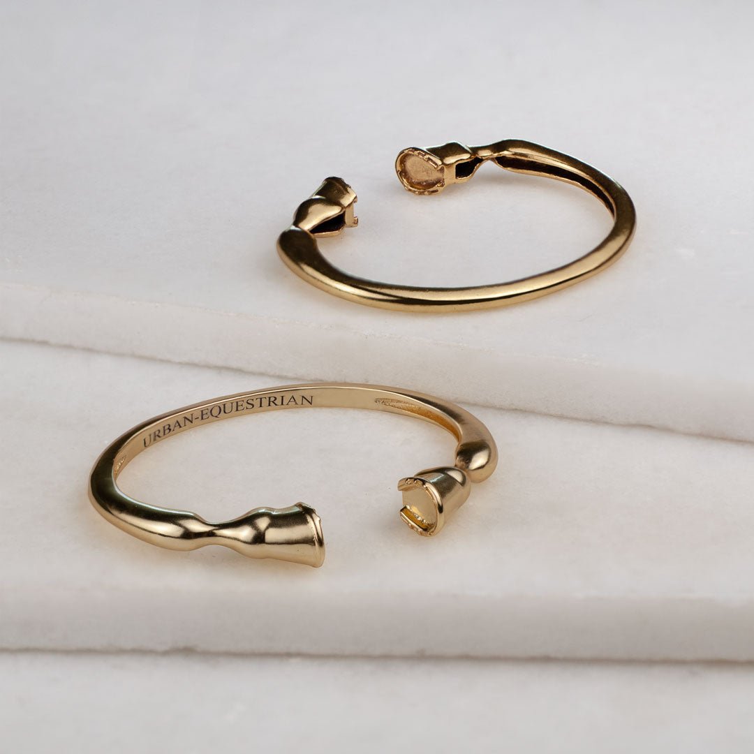 Cavallo - Moissanite Horseshoe Earring in Gold