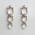 Chapelle - Horseshoe Link Earring in Silver