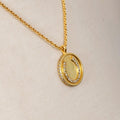 Chauncy Pave Equestrian Horseshoe Necklace in Gold