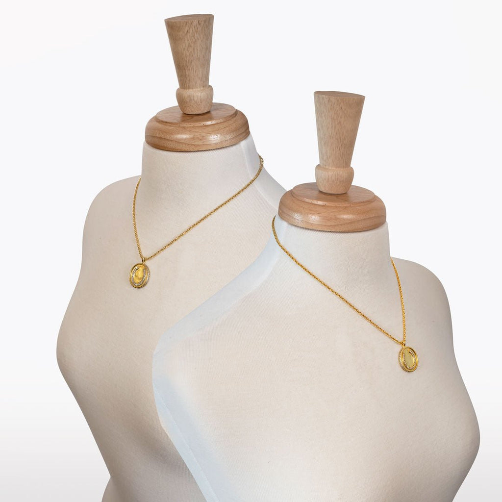 Chauncy Pave Equestrian Horseshoe Necklace in Gold