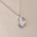 Chauncy Pave Equestrian Horseshoe Necklace in Silver