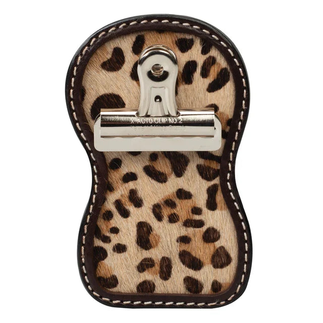 Fashion Show Number Holder with Clip, cheetah print