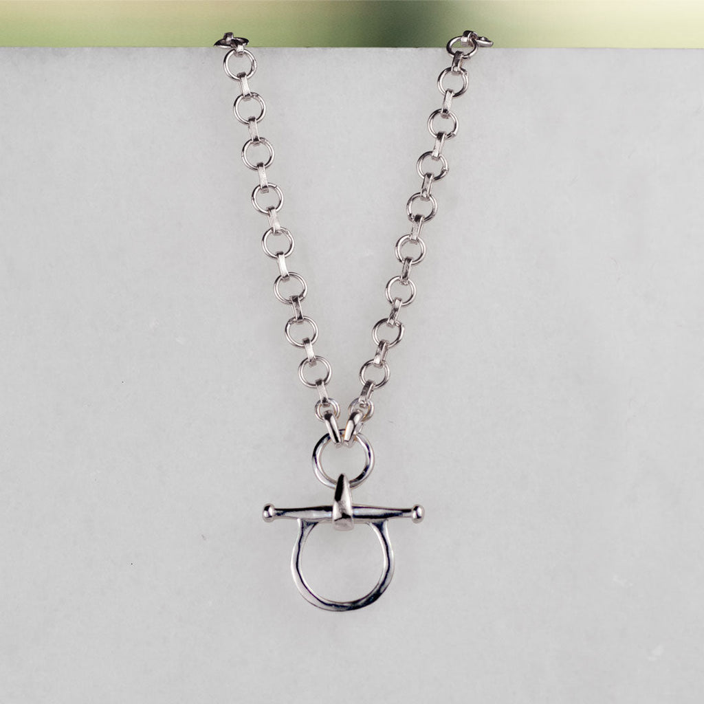 Chelsea - Equestrian Horse Bit Necklace in Silver
