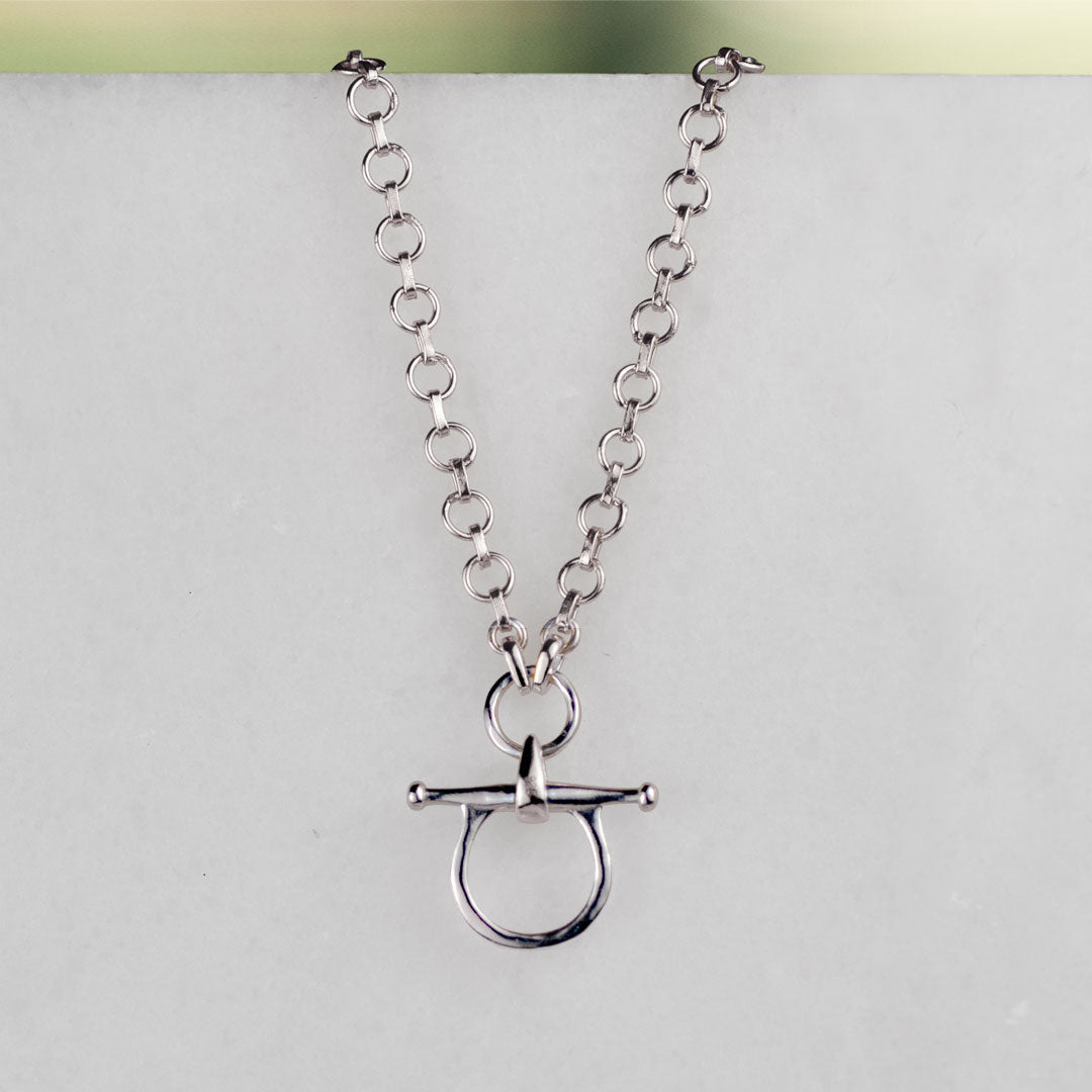 Chelsea - Equestrian Horse Bit Necklace in Silver
