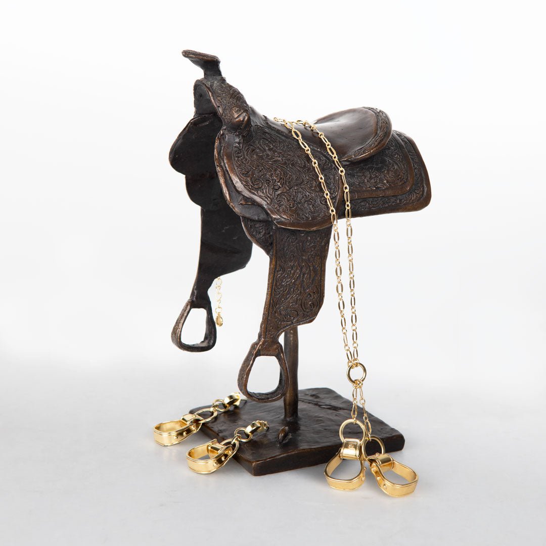 Cheyenne - Western Riding Stirrup Earring in Gold