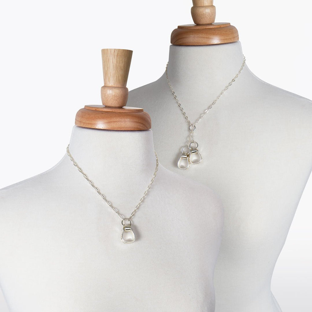 Cheyenne - Single Western Stirrup Necklace in Silver